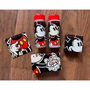 Vintage Walt Disney Mickey Mouse Toiletries 5 PC Soap shower‎ Conditioner Travel